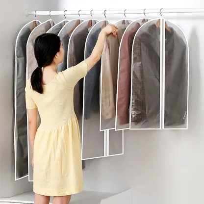 Set of 2 Hanging Clothes Dust Cover Garment Bags - Image 4