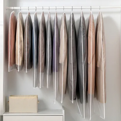 Set of 2 Hanging Clothes Dust Cover Garment Bags - Image 5