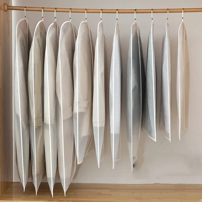 Set of 2 Hanging Clothes Dust Cover Garment Bags