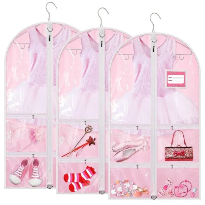 Clear 4-Zipper Pockets Clothe Garment Bag - Image 4