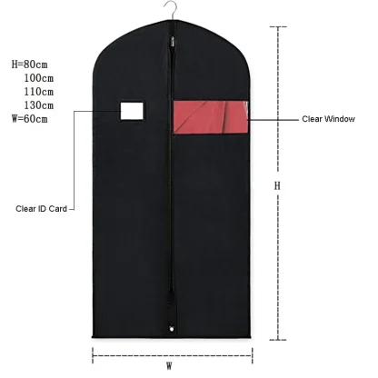 Hanging Clothes Garment Bag with Clear Window - Image 7