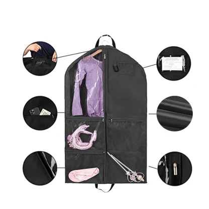 Garment Bags with Accessories Zipper Pocket - Image 2