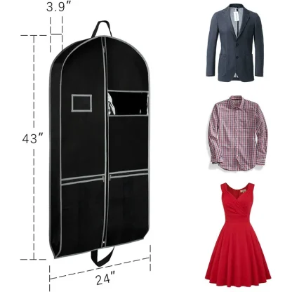 Garment Bag with 2 Large Mesh Shoe Pockets - Image 6