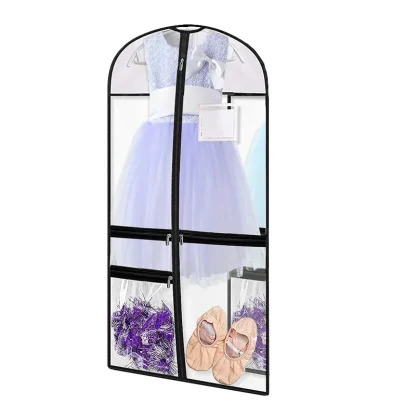 Transparent Garment Bag with Accessory Pocket