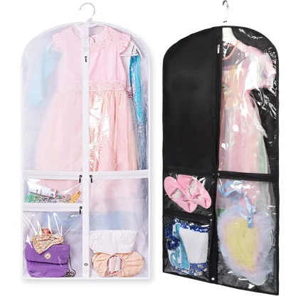 Three-Pocket Clear Dress Cover Garment Bag - Image 2