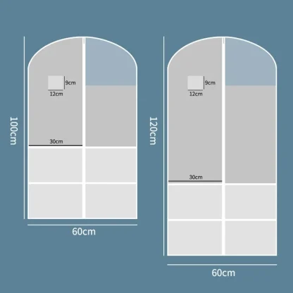 Costume Garment Bag with Clear Zipper Pockets - Image 7