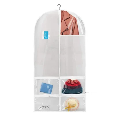 Costume Garment Bag with Clear Zipper Pockets