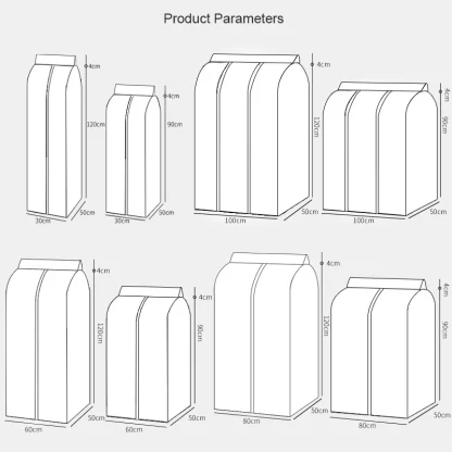 3D Zipper Clothes Dust Cover Garment Bag - Image 7