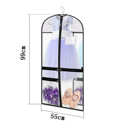 Transparent Garment Bag with Accessory Pocket - Image 6