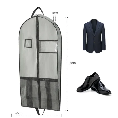 Hanging Garment Bag with Mesh Shoe Pockets - Image 6